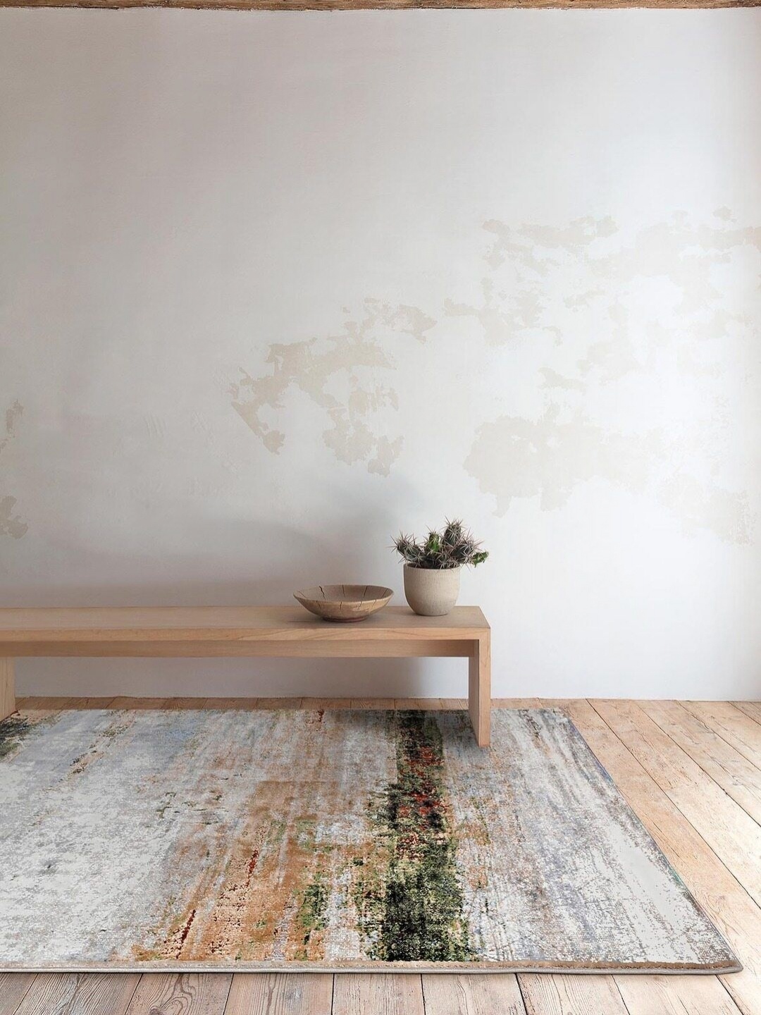 

DDecor Orange-Coloured & Grey Abstract Printed Anti-Skid Carpet