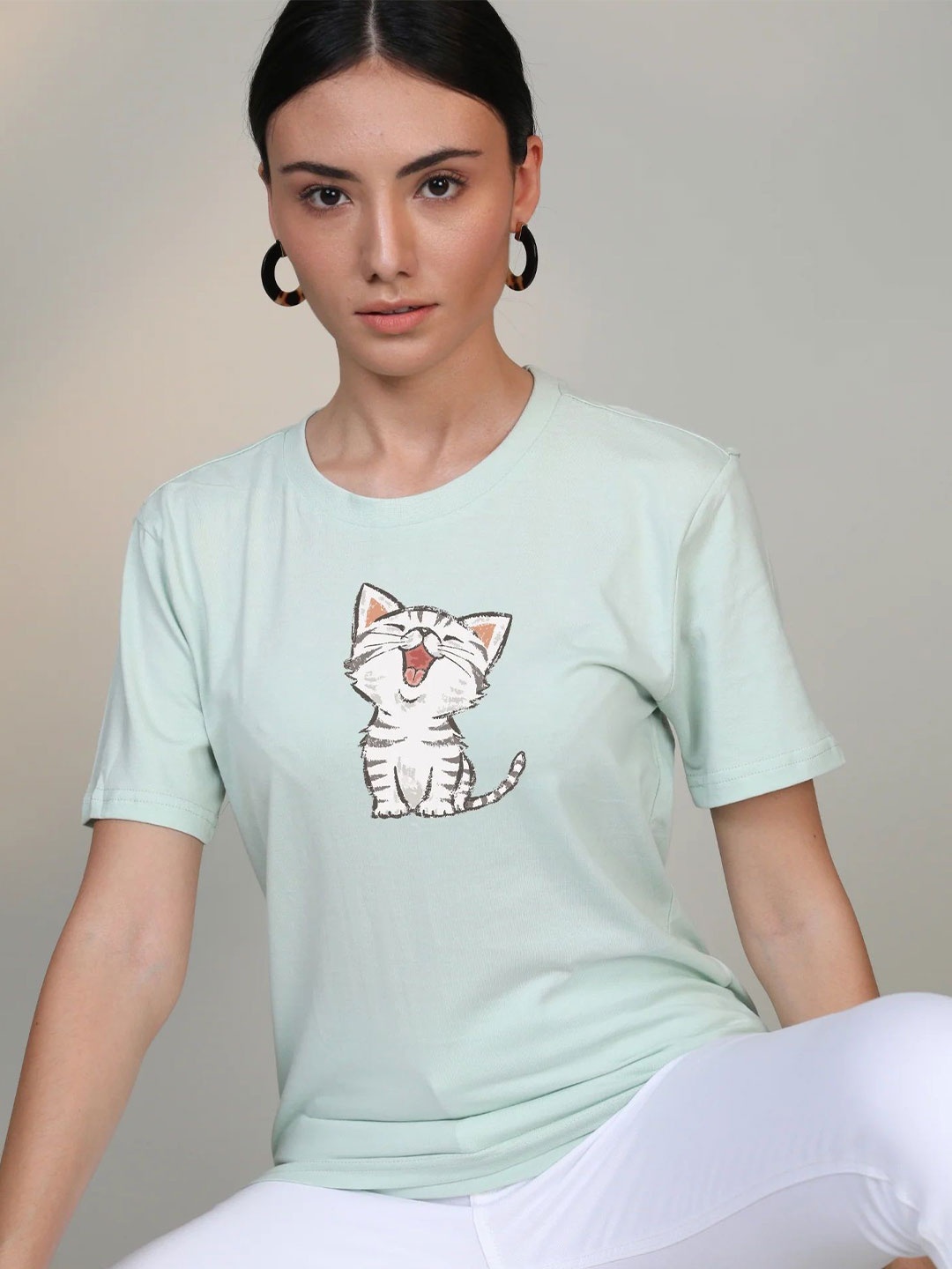 

BOTNIA Unisex Graphic Printed T-shirt, Green