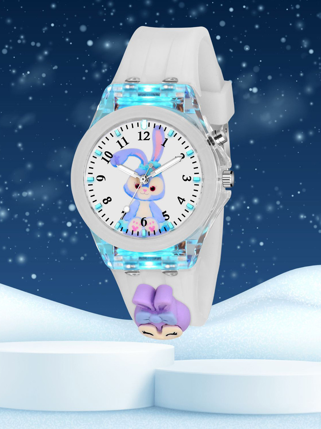 

SWADESI STUFF Unisex Kids Dial & Straps Analogue Multi Function Watch MULTI LIGHT WHITE REBIT