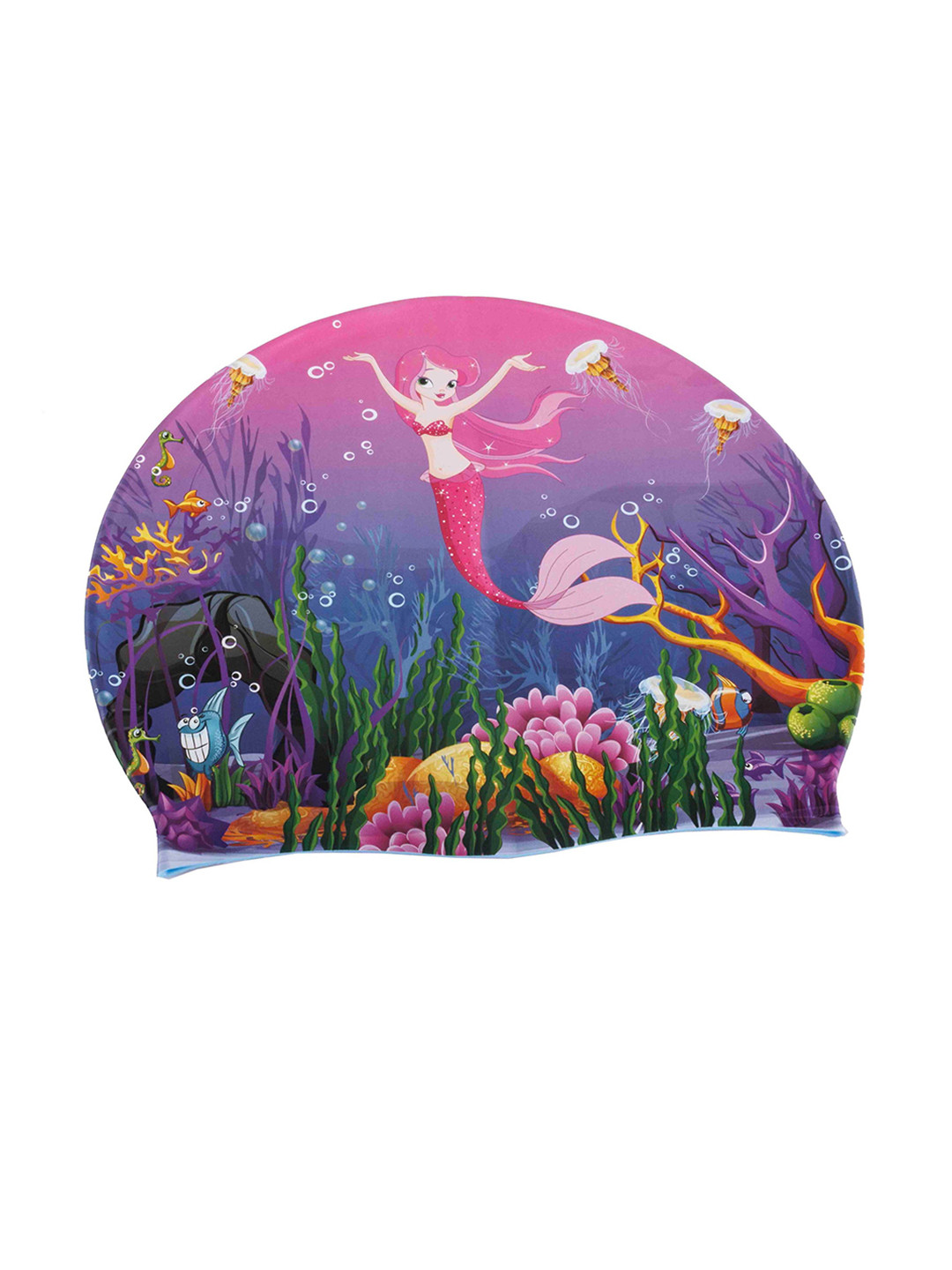 

lil PLANET Mermaid Printed Swimming Cap, Blue