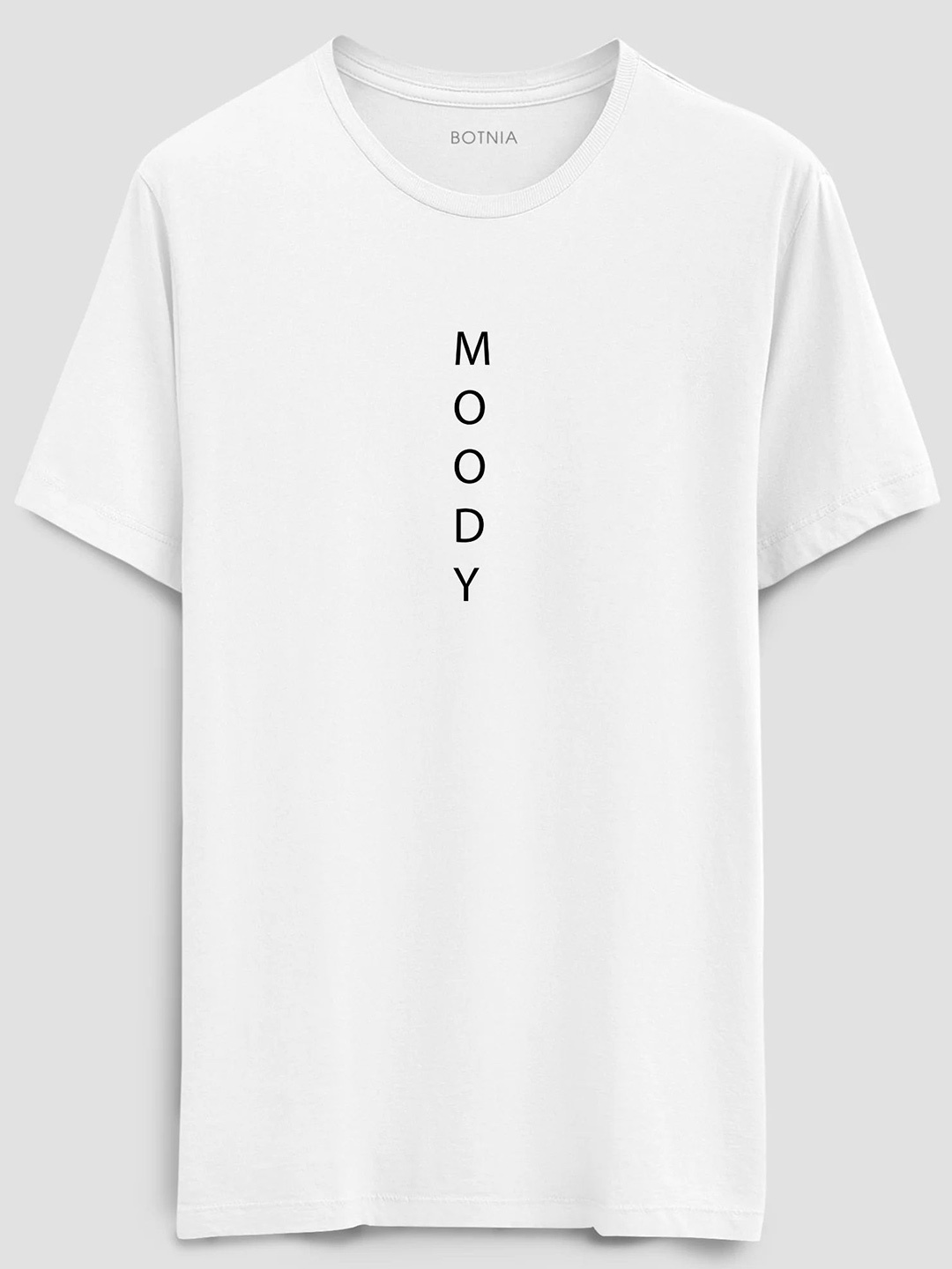

BOTNIA Unisex Typography Printed T-shirt, White
