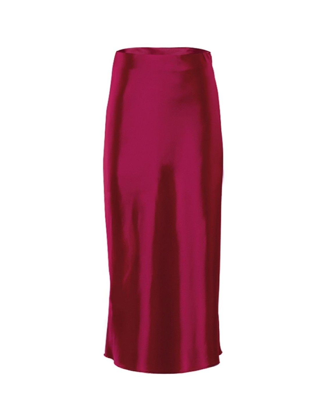 

KPOP Straight Midi Slip-On Skirt, Pink