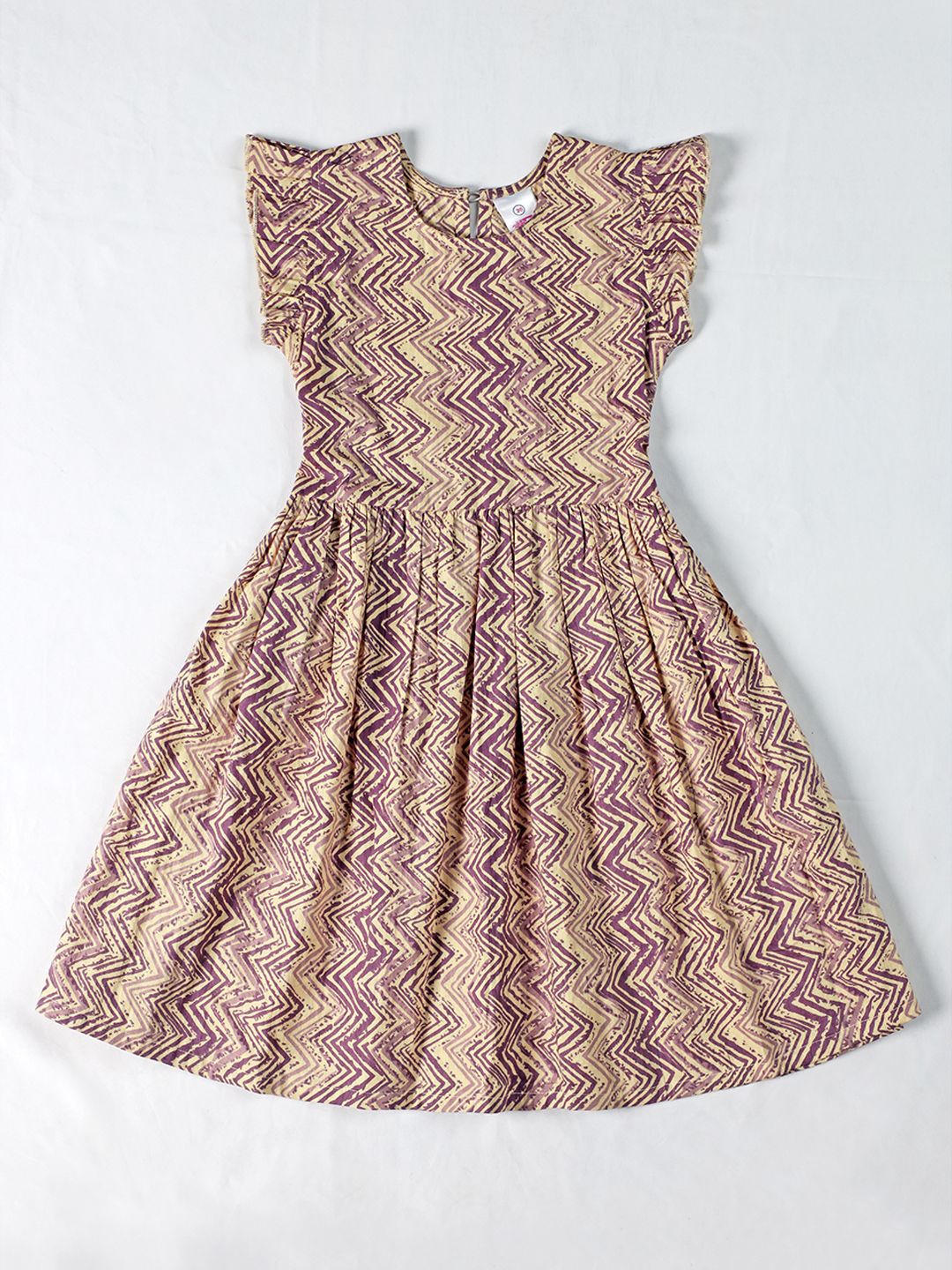 

OMPAX Print A-Line Dress, Purple