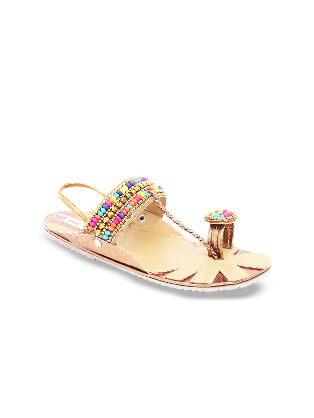 

Minesole Girls Embellished One Toe Flats, Pink