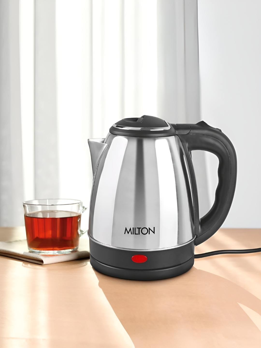 

Milton Stainless steel Detachable 360 Degree Auto Cut-Off Electric Kettle 2 L, Silver