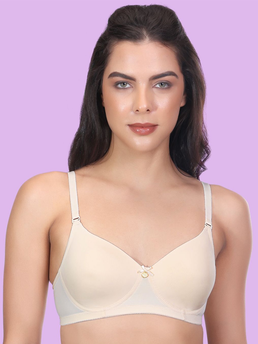 

Amour Secret Women's Lightly Padded Solid T-shirt Bra PD731N_Crl_30B, Beige