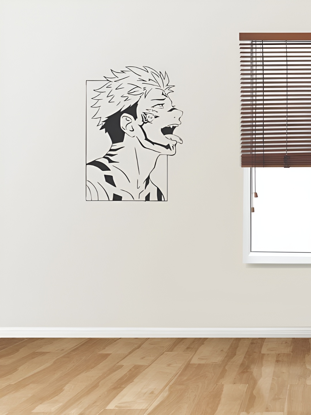 

CVANU Black Printed Self-Adhesive Wall Sticker