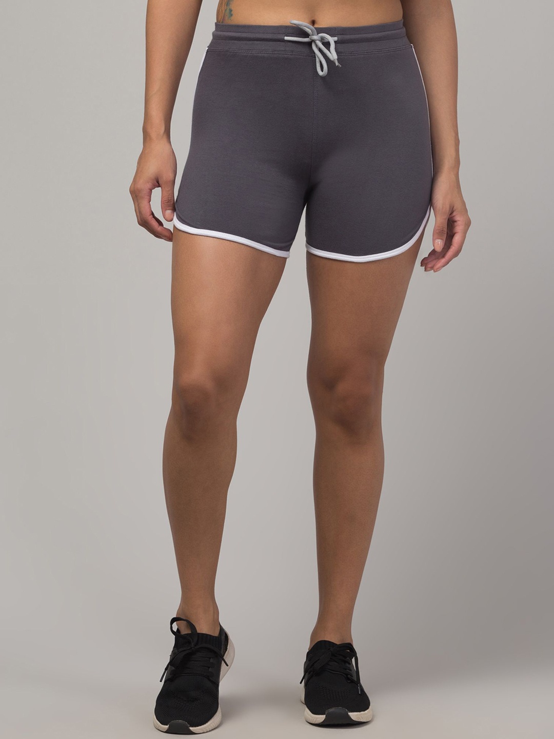 

BRACHY Women Solid Regular Fit Training or Gym Shorts, Grey