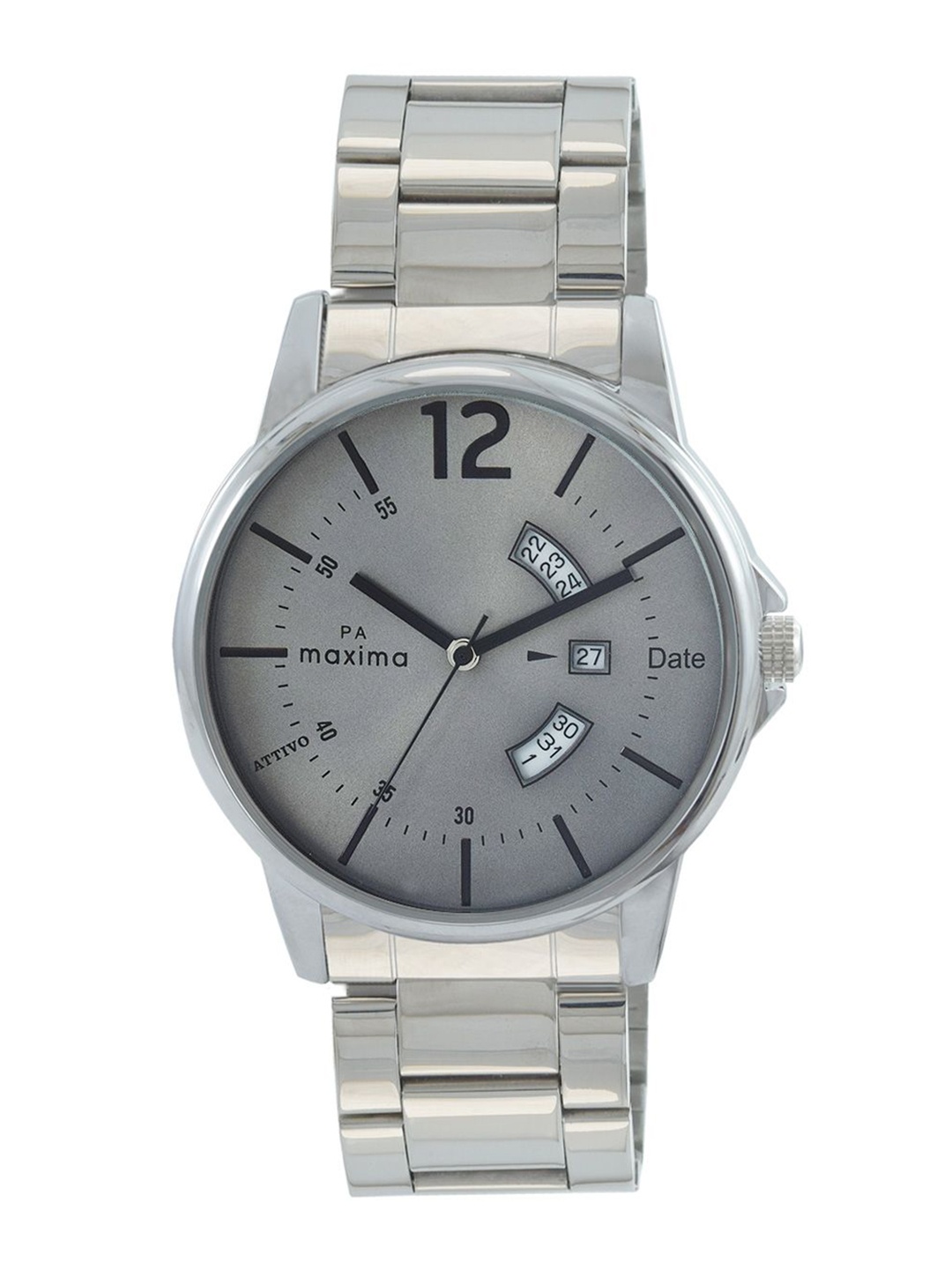 

maxima Men Dial & Stainless Steel Straps Analogue Watch 65212CMGI, Grey