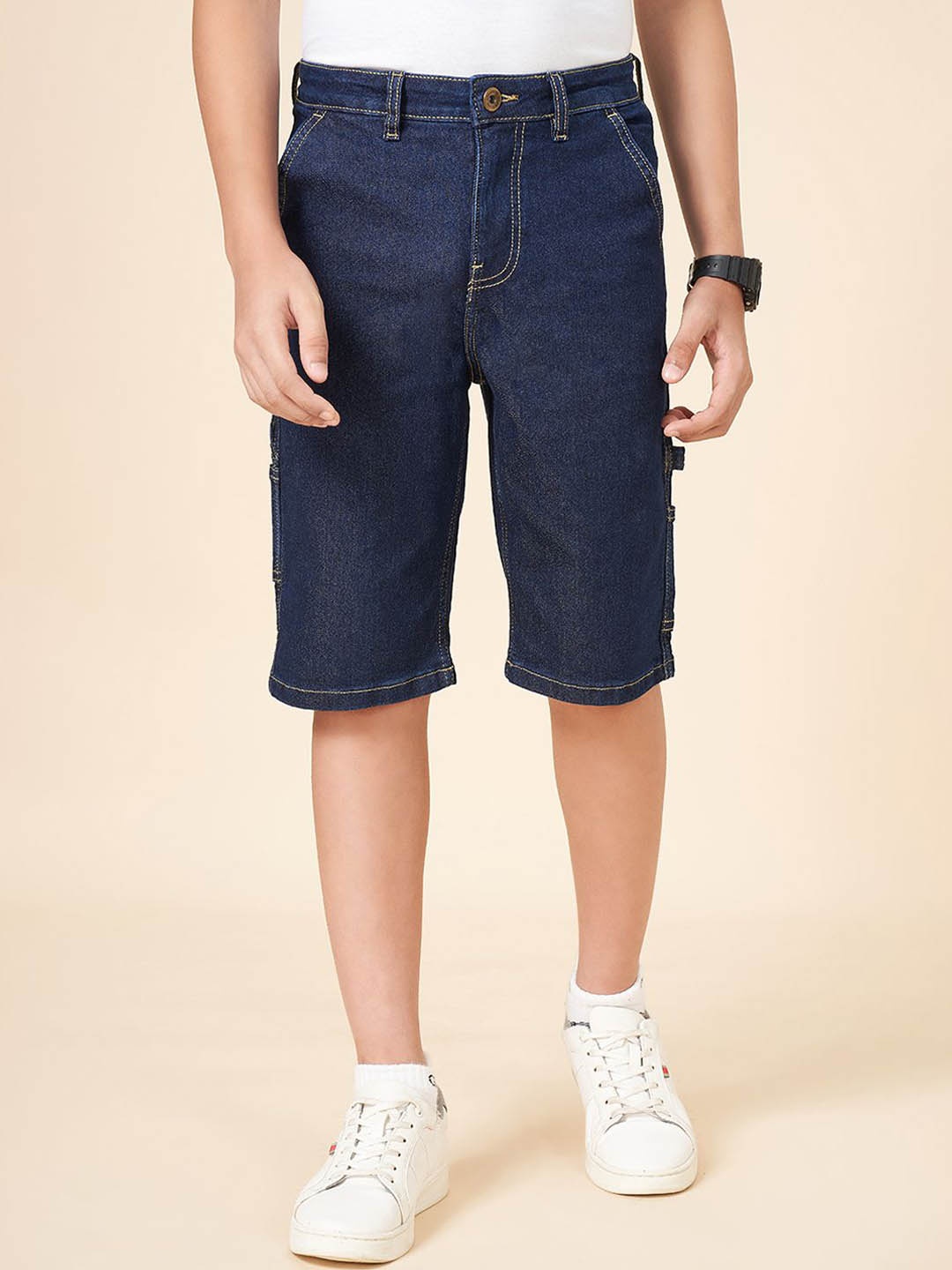 

Coolsters by Pantaloons Boys Denim Shorts, Grey