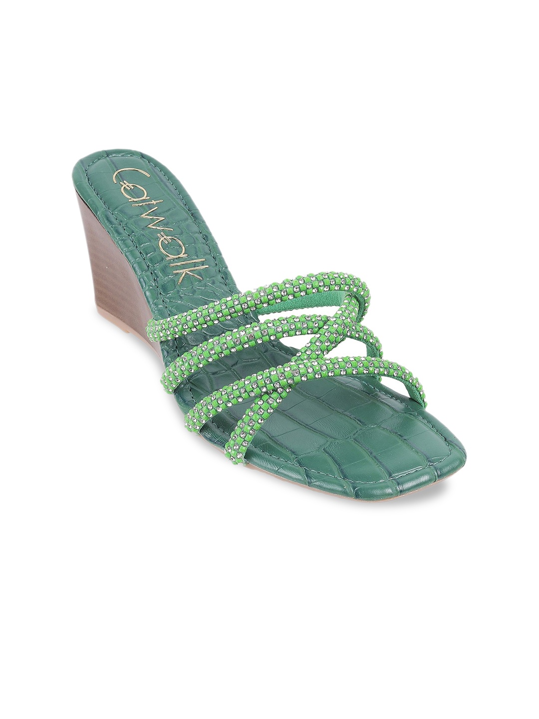 

Catwalk Women Synthetic Solid Ballerinas, Green
