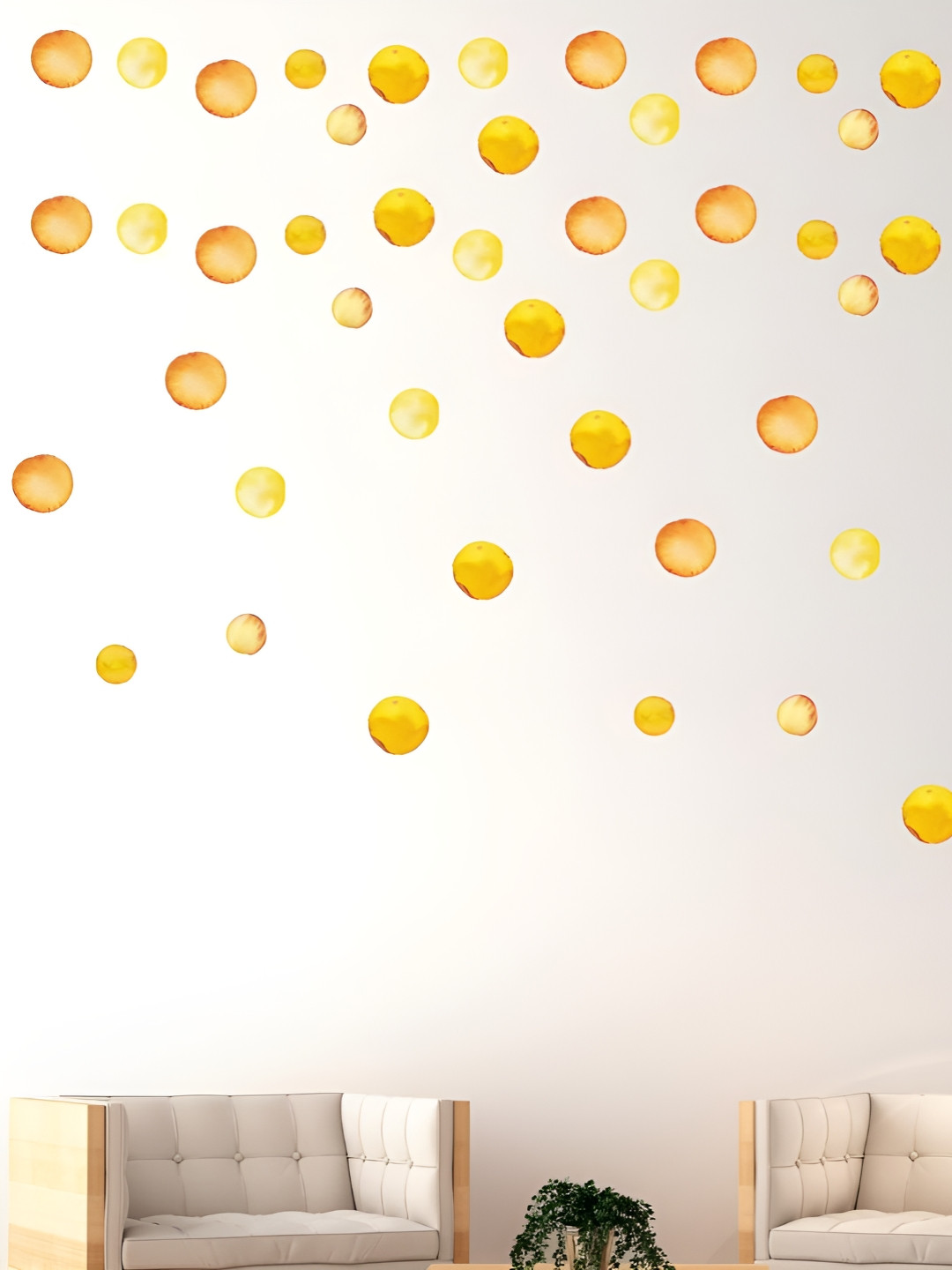 

CVANU Yellow & Orange-Colored 112 Pieces Self-Adhesive Wall Sticker
