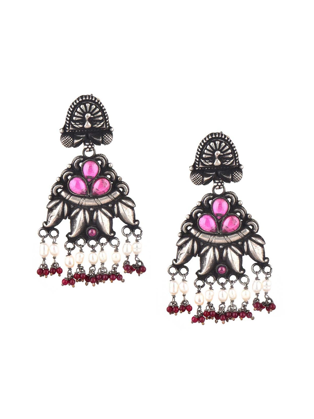 

Indianshelf 92.5 Sterling Silver Contemporary Drop Earrings