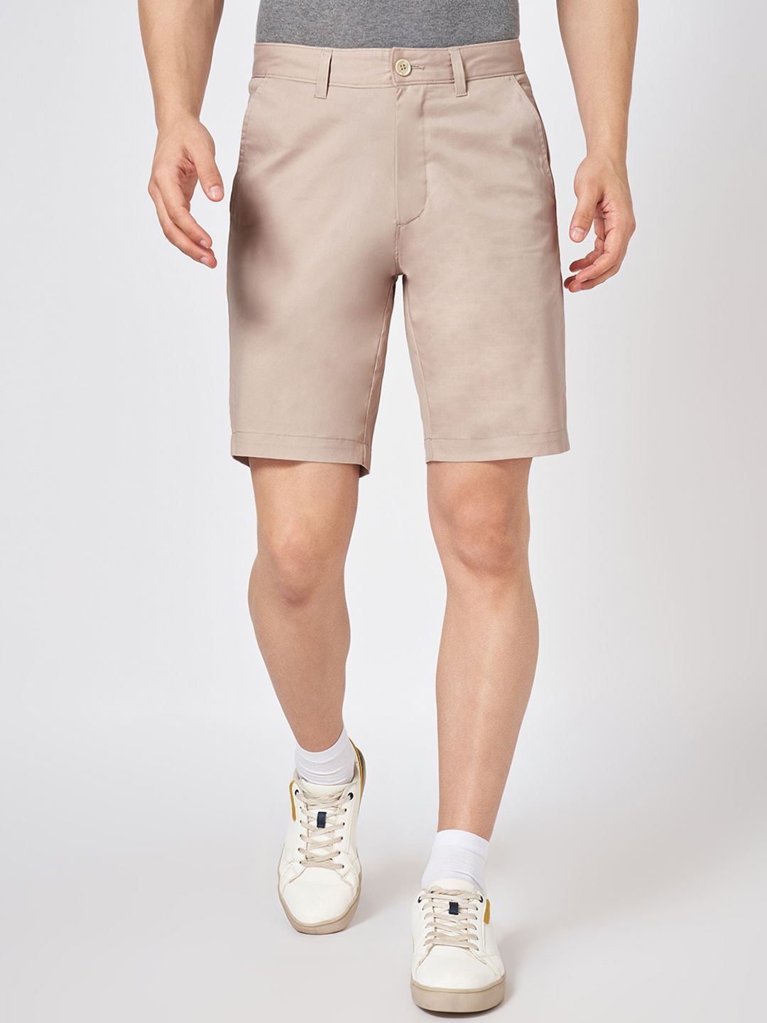 

BYFORD by Pantaloons Men Slim Fit Shorts, Beige