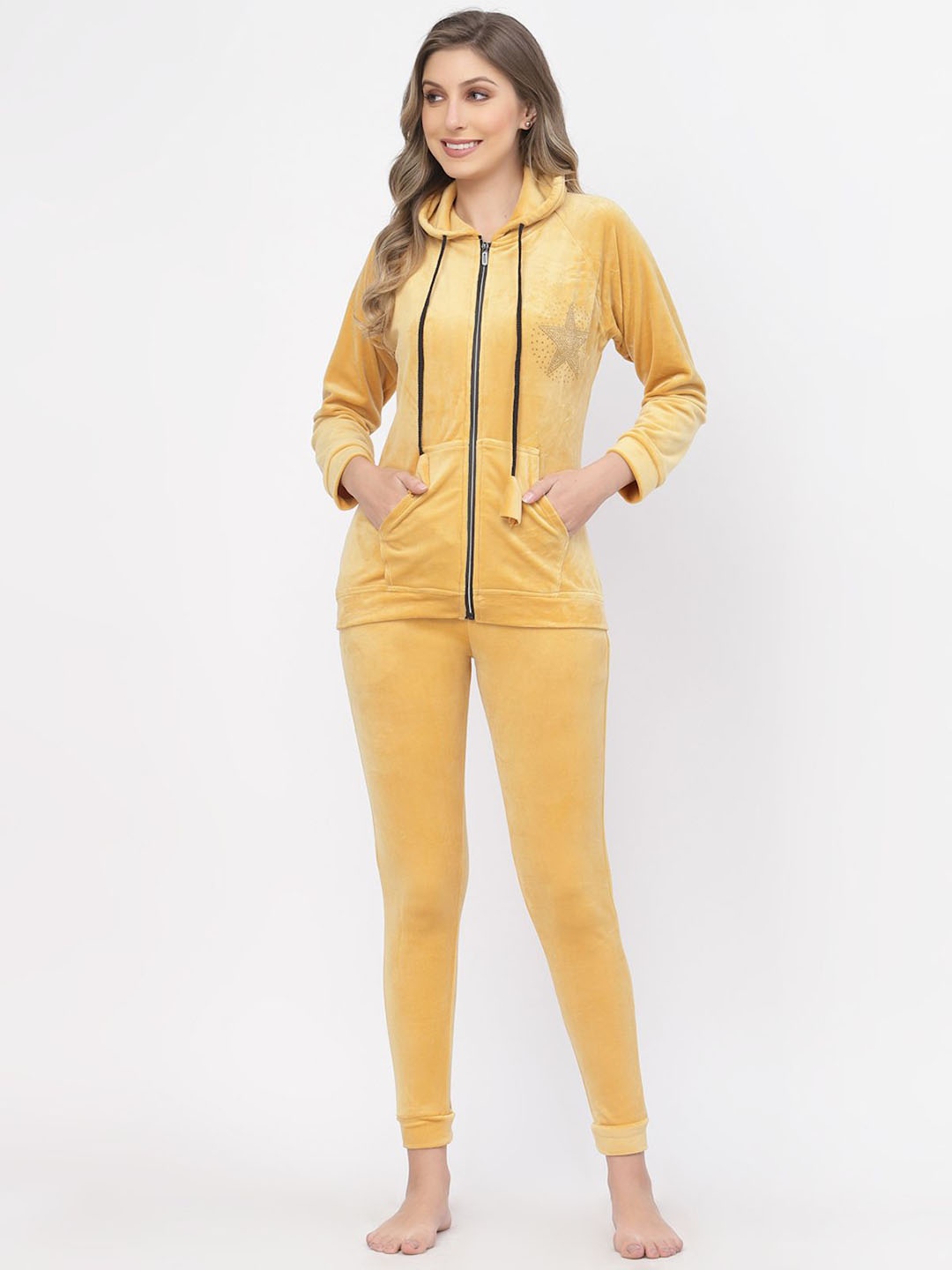 

SHYAM SONS FLAIR Women Night suit, Yellow