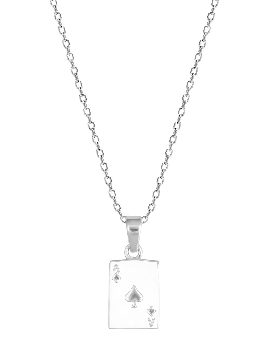 

GIVA Rhodium Plated 925 Silver Pendant with Chain