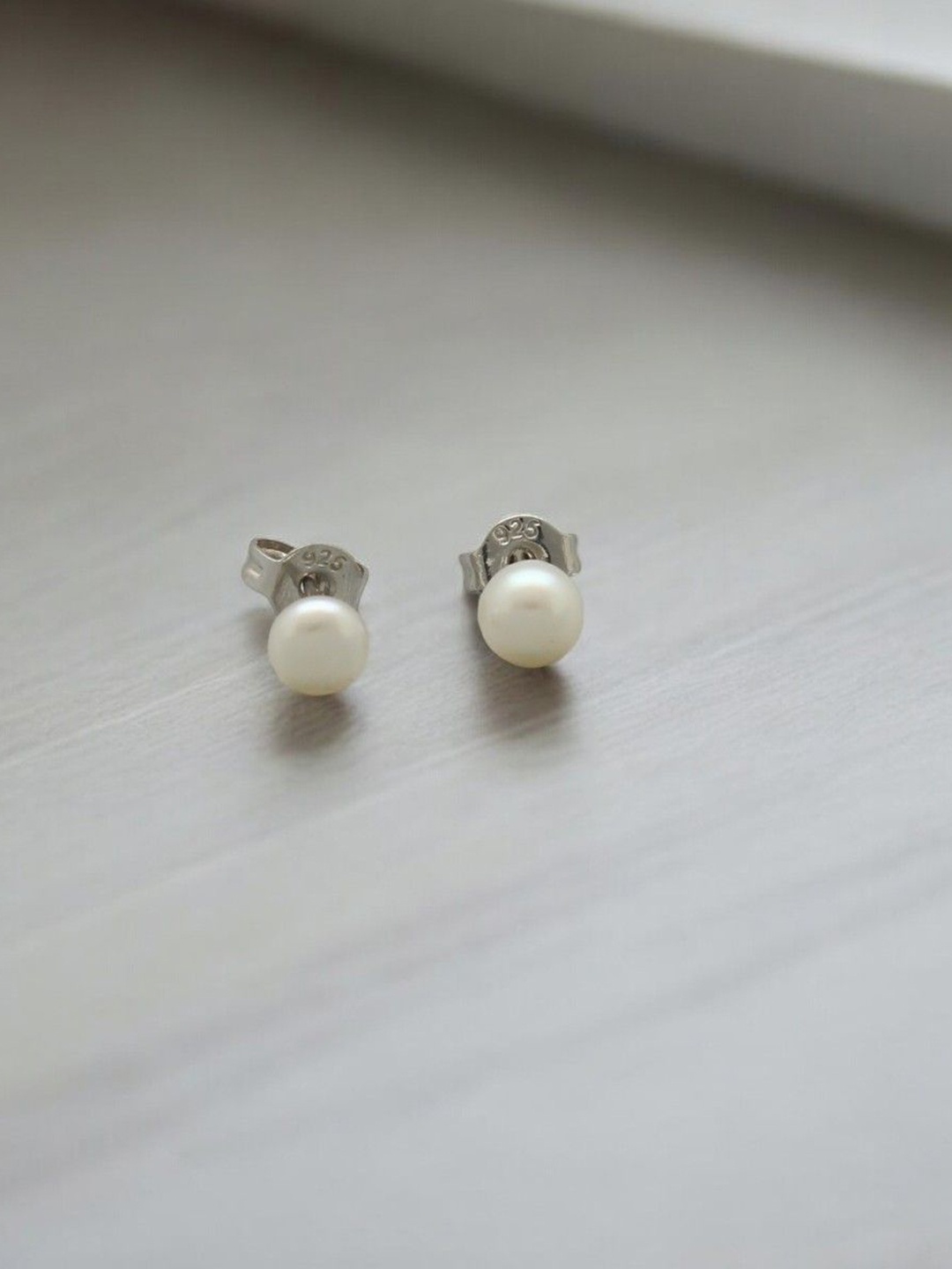 

Sri Jagdamba Pearls Dealer Couture 925 Sterling Silver-Plated Beaded Circular Studs