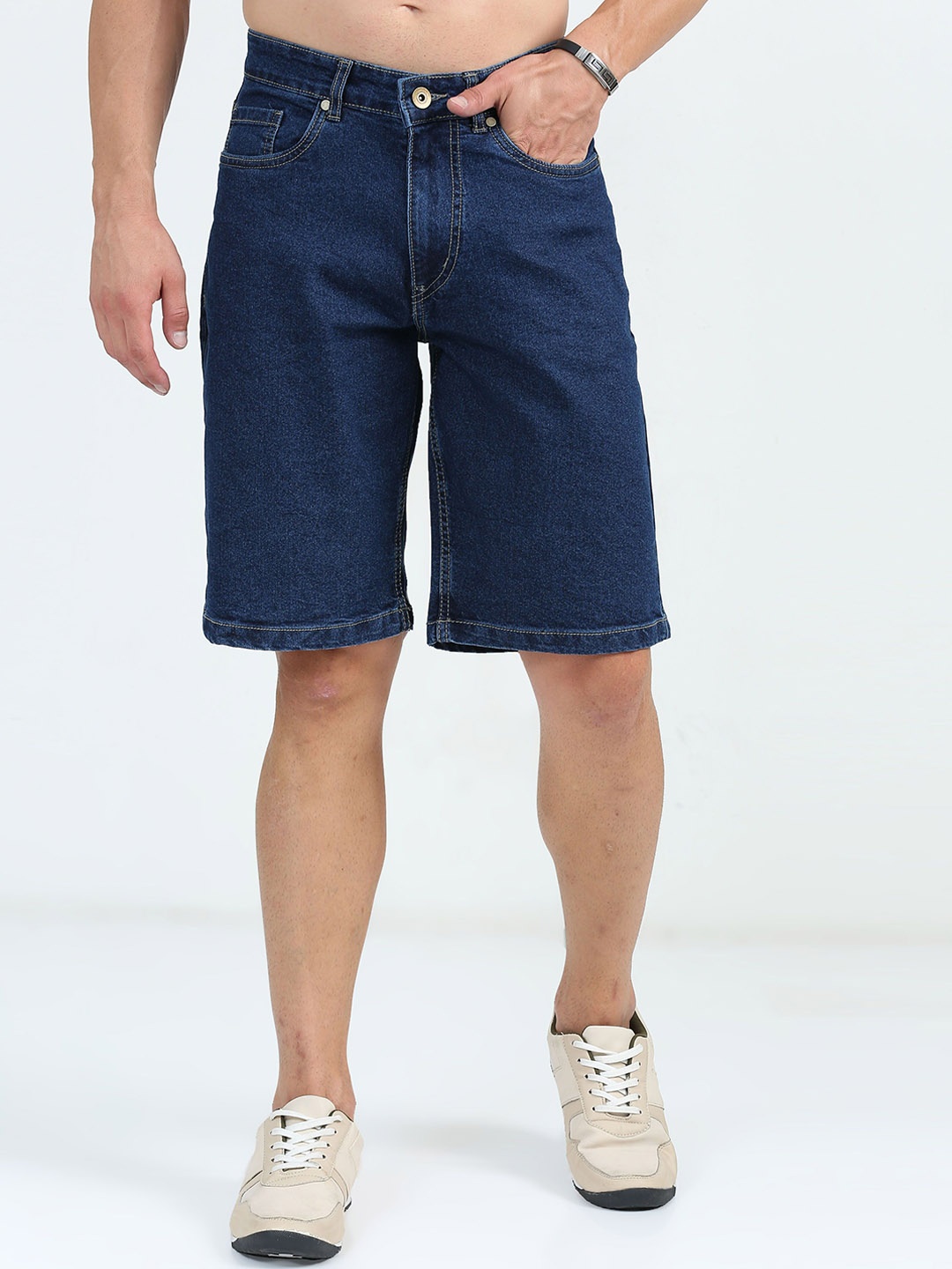 

Mast & Harbour Men Denim Shorts, Blue