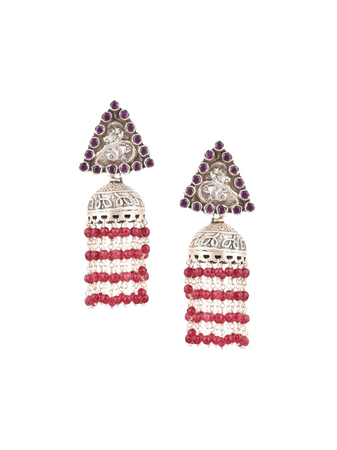 

Indianshelf 92.5 Sterling Silver Contemporary Jhumkas