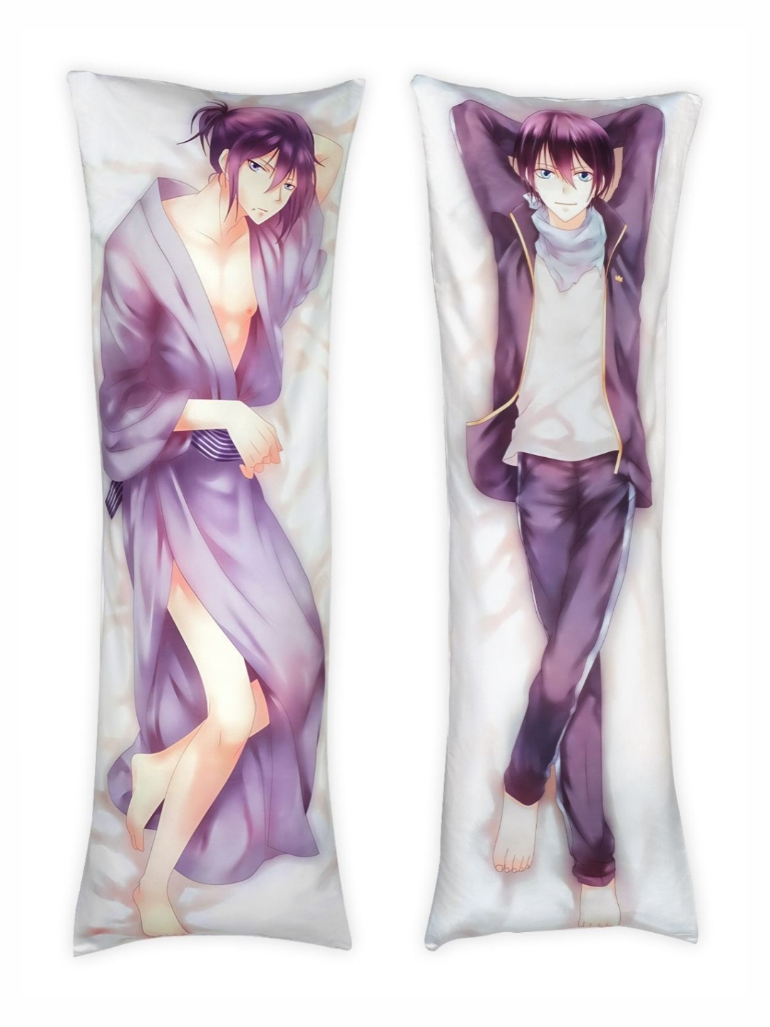 

COMICSENSE Purple & White Delivery God Anime Printed Satin Rectangle Pillow Cover