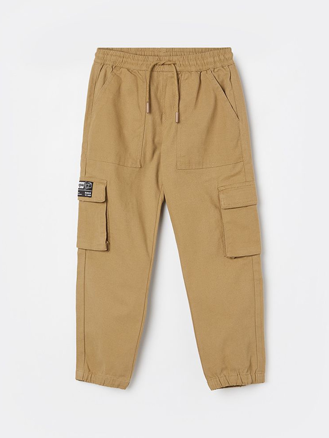 

Fame Forever by Lifestyle Boys Mid Rise Joggers Trousers, Beige