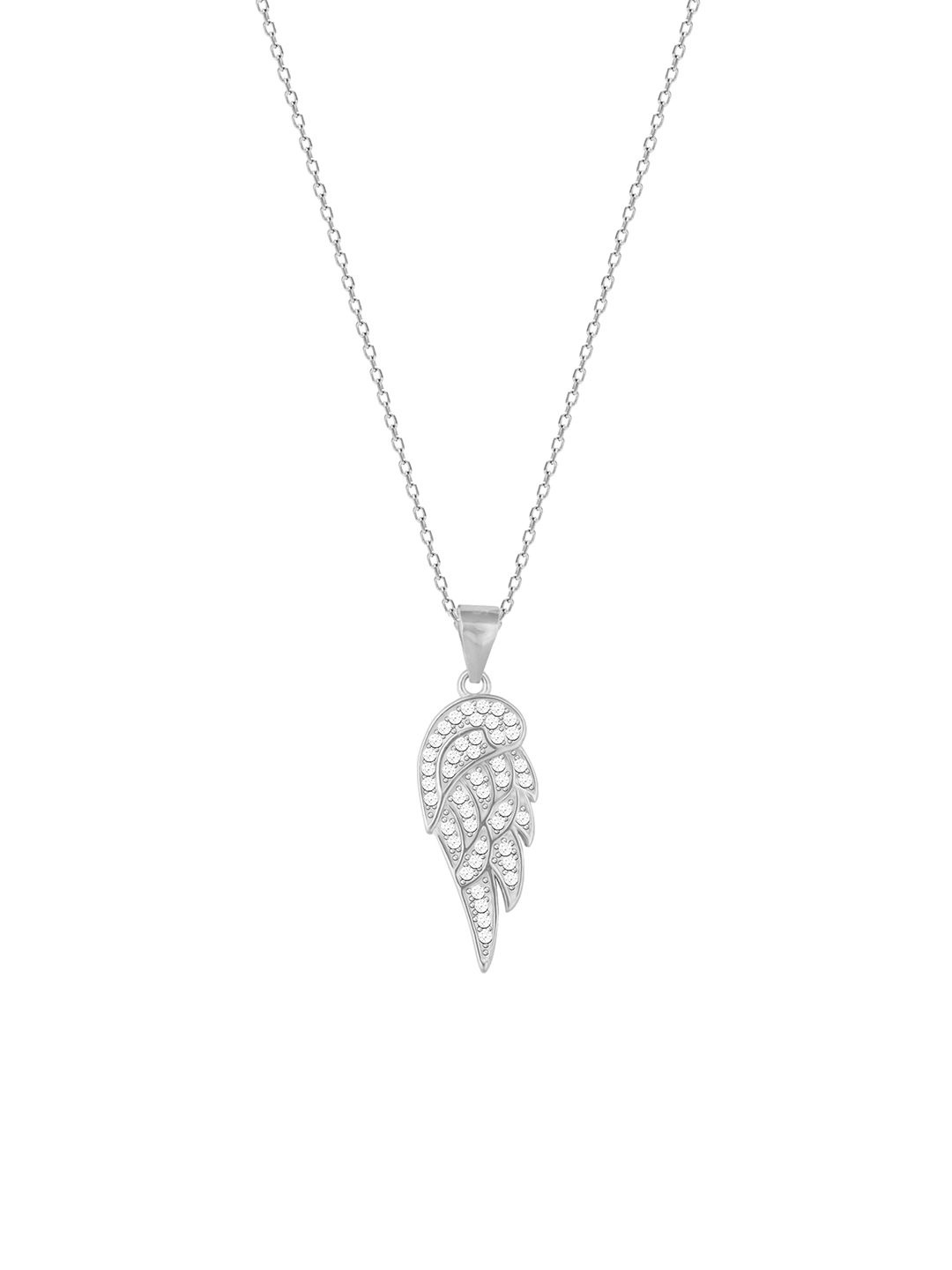 

GIVA 925 Sterling Silver Zircon Wing It Pendant With Link Chain