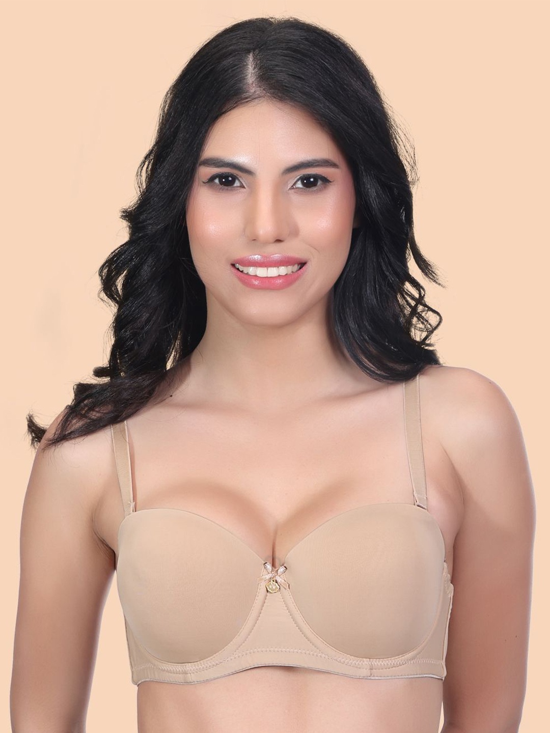 

Amour Secret Women Full Coverage Underwired Lightly Padded Bra, Nude