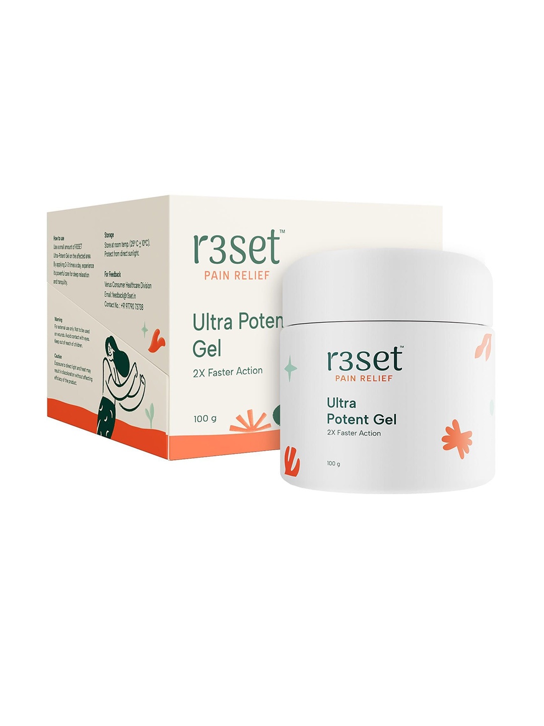 

R3SET Ultra Potent Gel With Eucalyptus 100g, Red