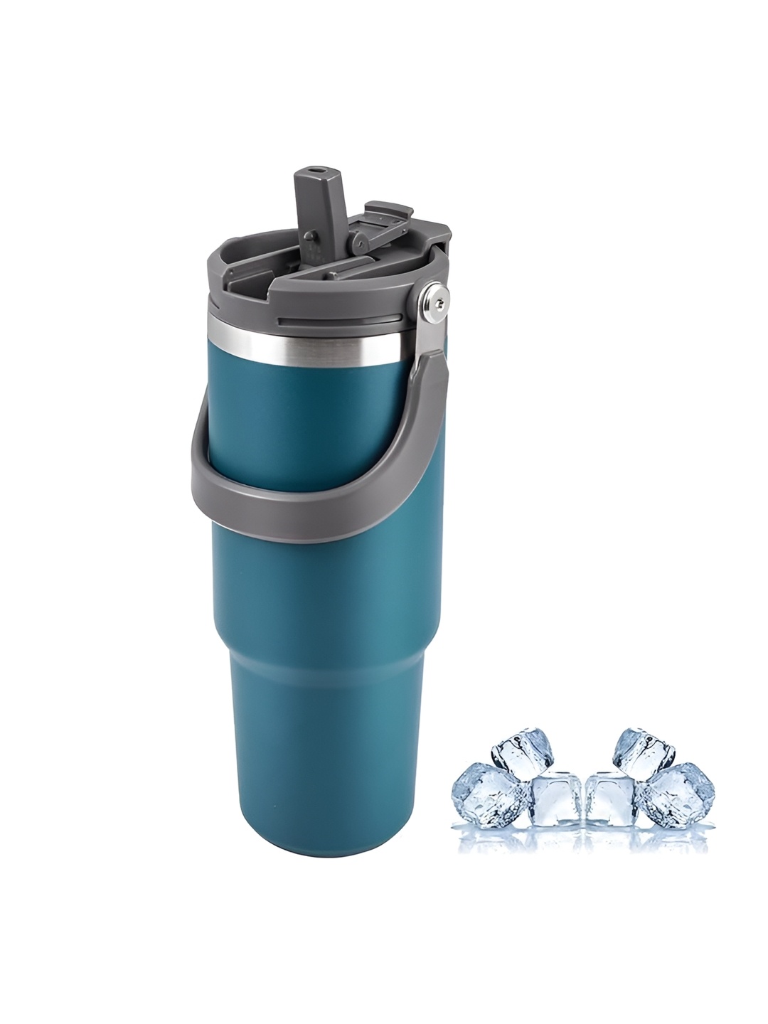 

HomeCloud Blue & Grey Stainless Steel Water Bottle 900ml