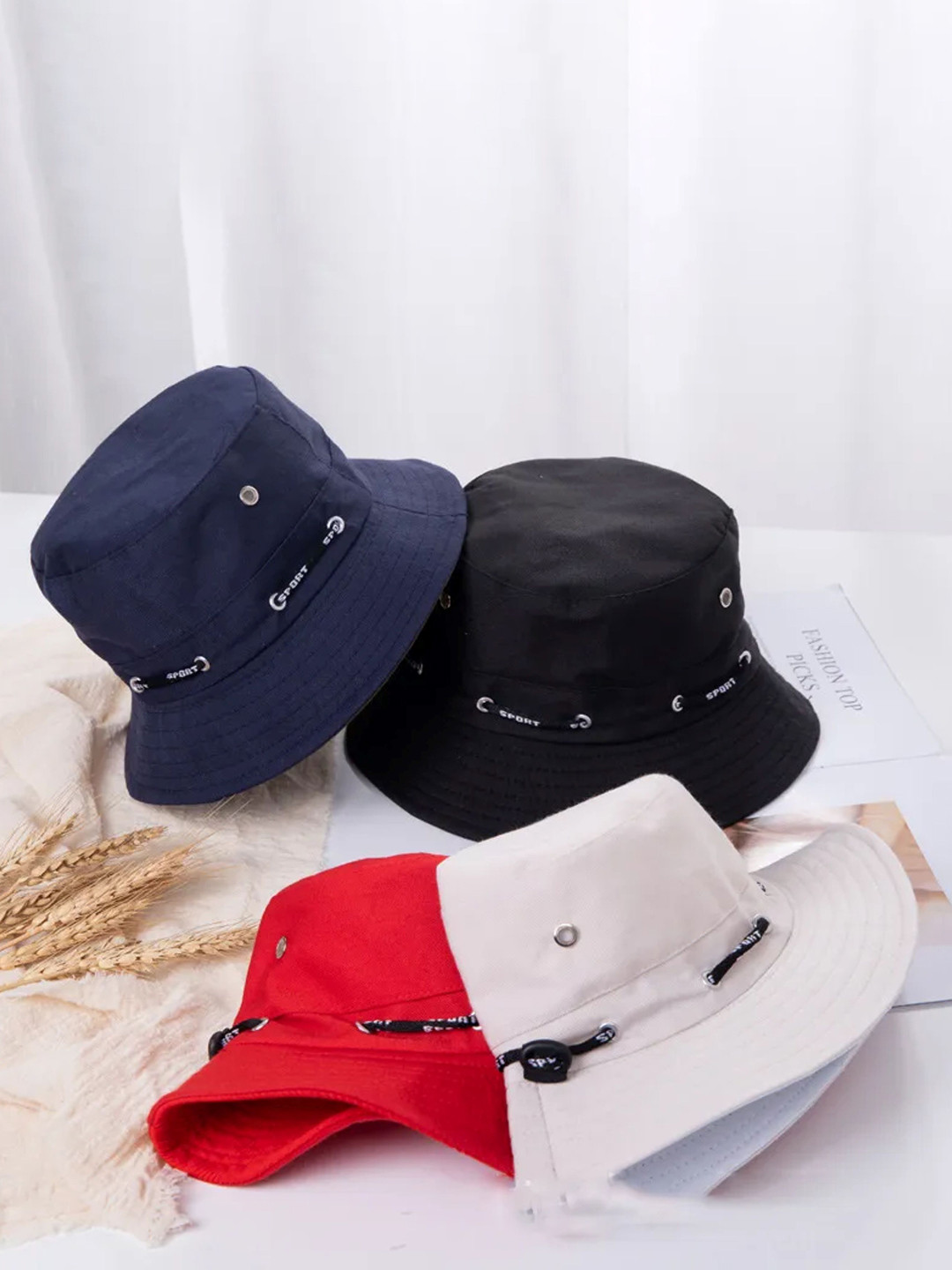 

Infispace Men Green Solid Bucket Hat