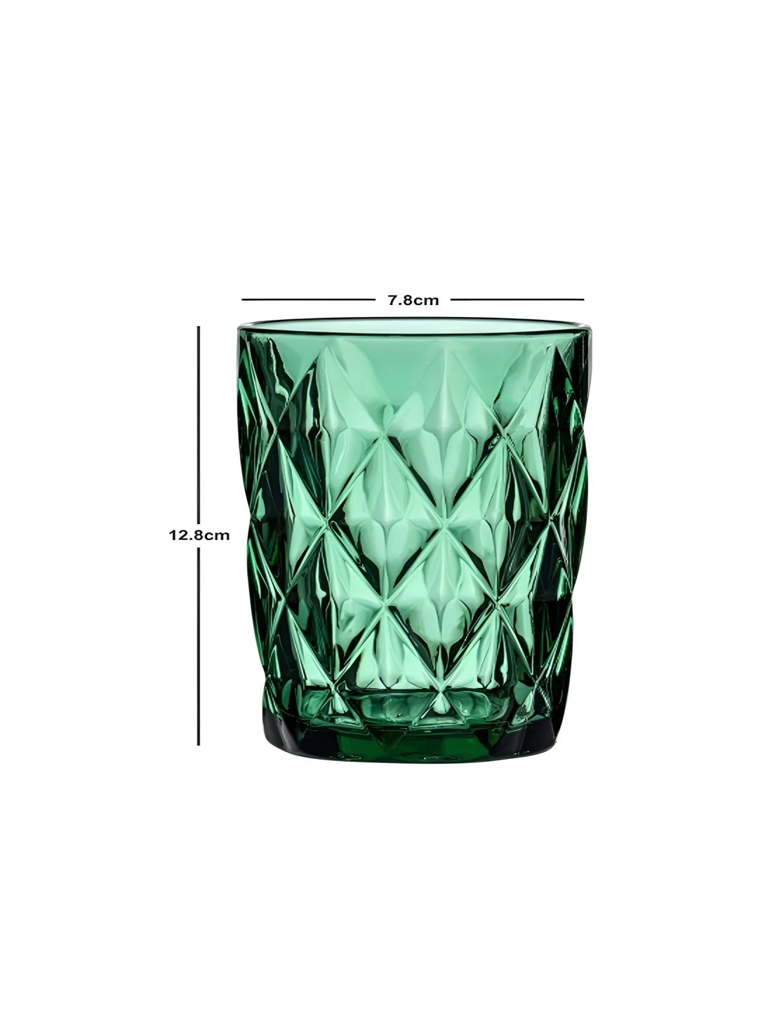 

Clovefry Green 6 Pieces Textured Glass Water Glasses 400ml