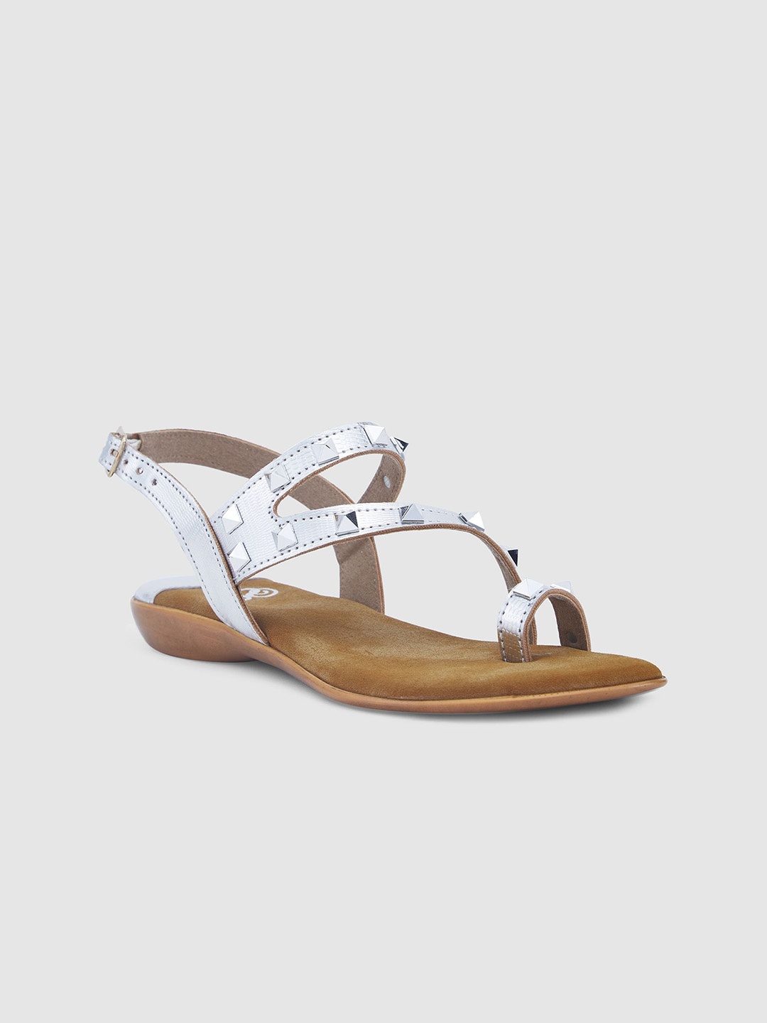 

Sole To Soul Women Embellished One Toe Flats, Silver