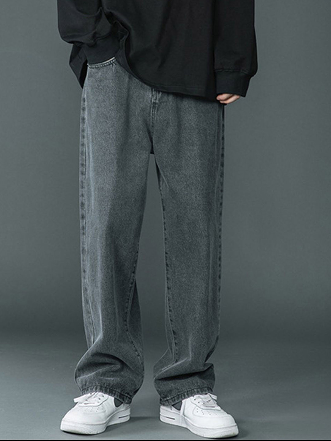 

HERE&NOW Men Relaxed Fit Jeans, Black