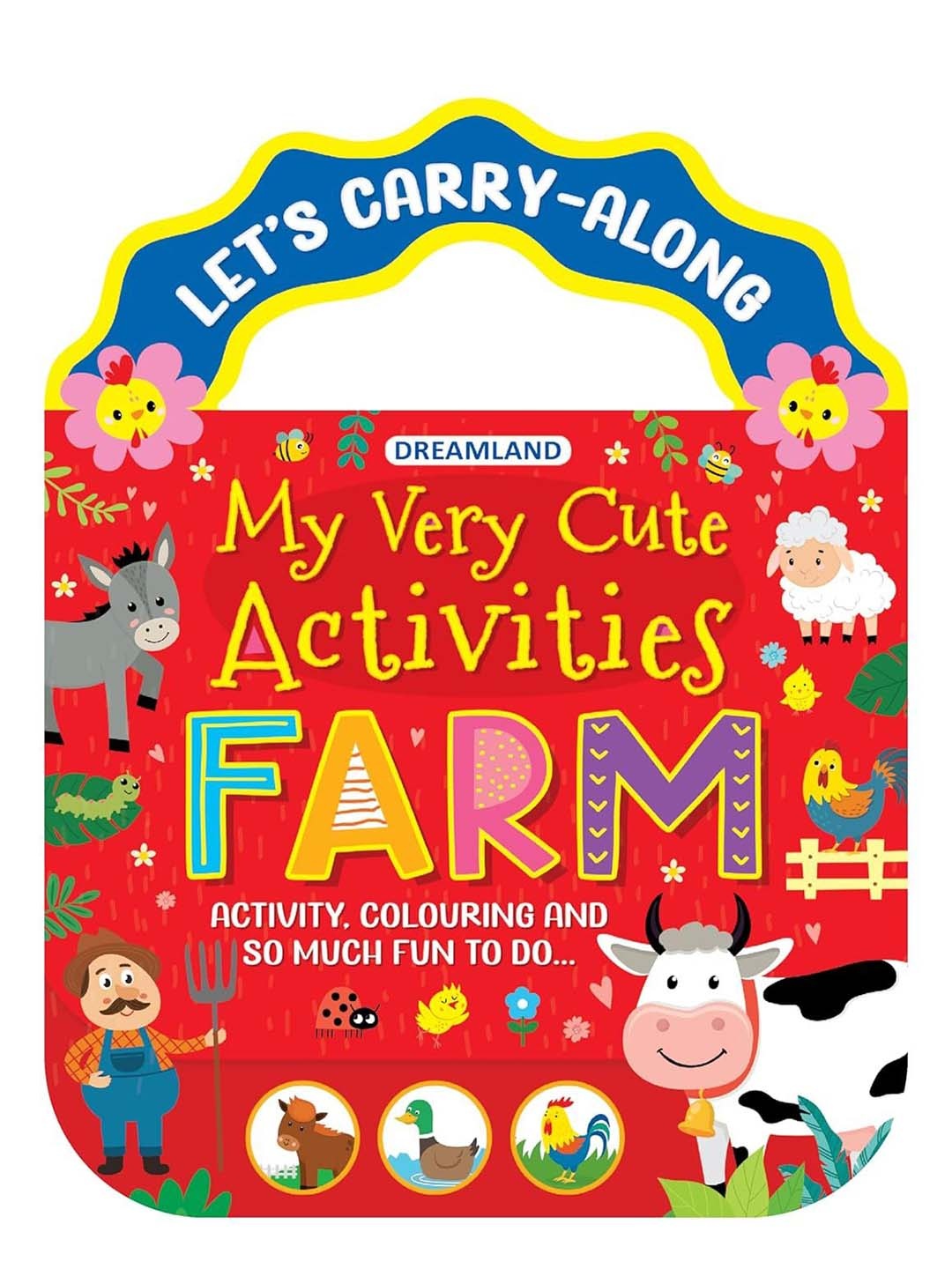 

Dreamland Unisex Farm-Let's Carry-Along Activity Toys and Games, Red