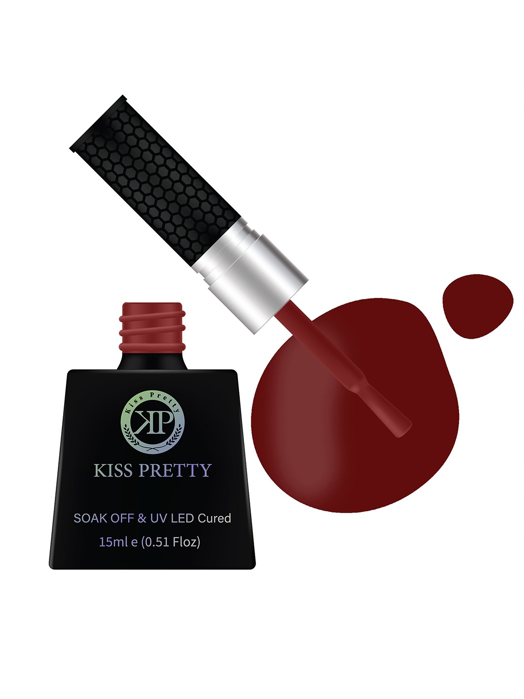 

Kiss pretty Soak Off & UV LED Cured Glossy Nail Polish-15ml-Red-Shade - 17