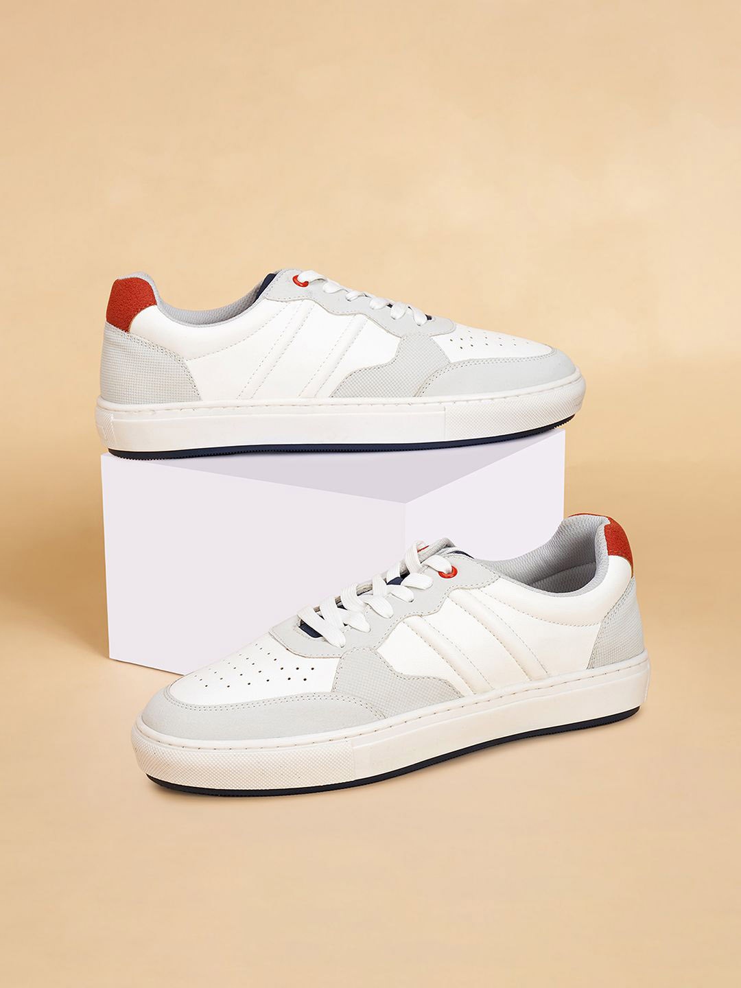 

Ajile by Pantaloons Men Colourblocked PU Sneakers, White