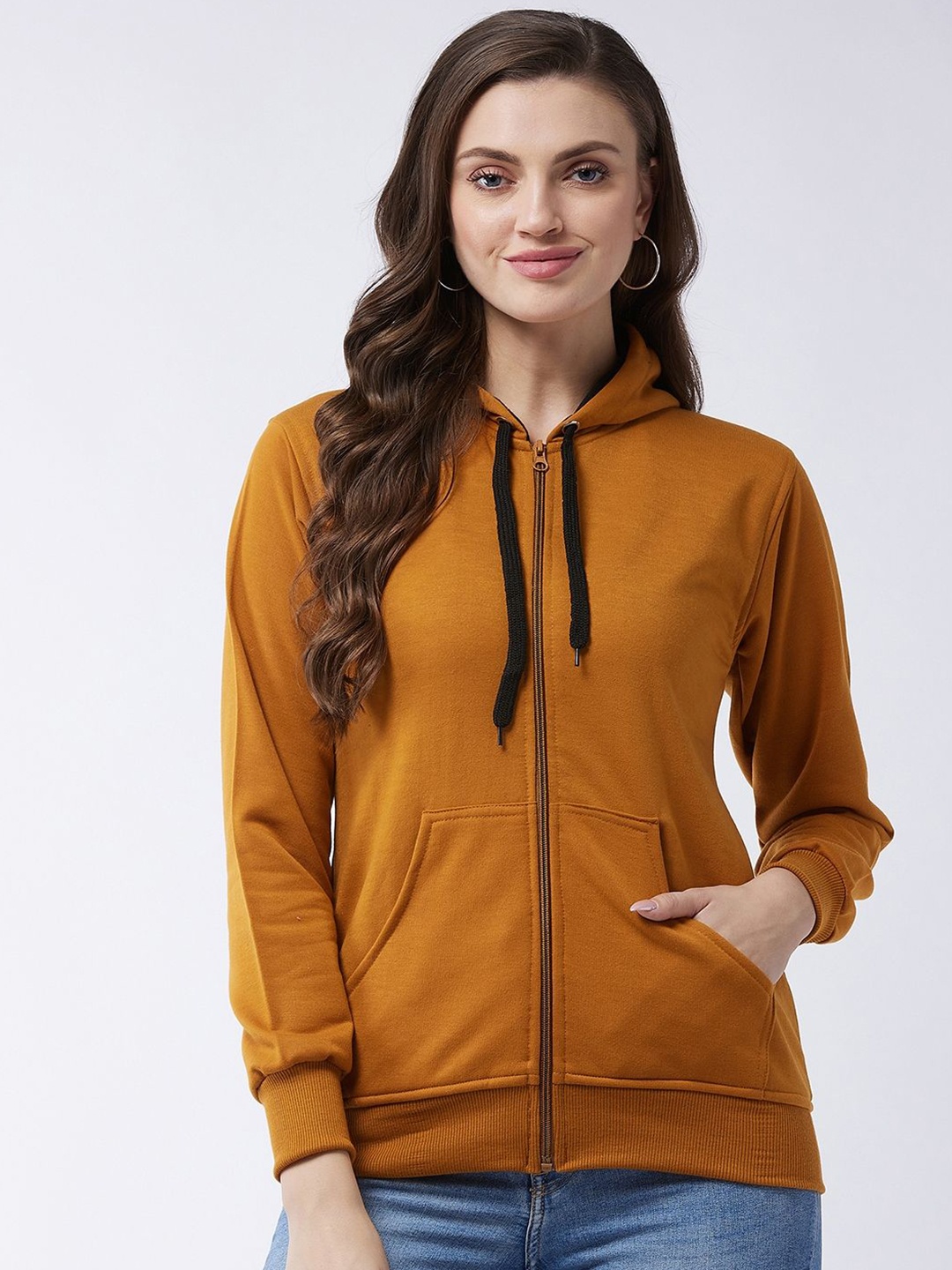 

PIVL Women Hooded Sweatshirt, Mustard