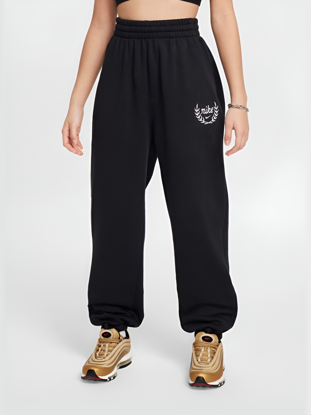 

Nike Sportswear Club Fleece Girls' Loose Joggers, Black