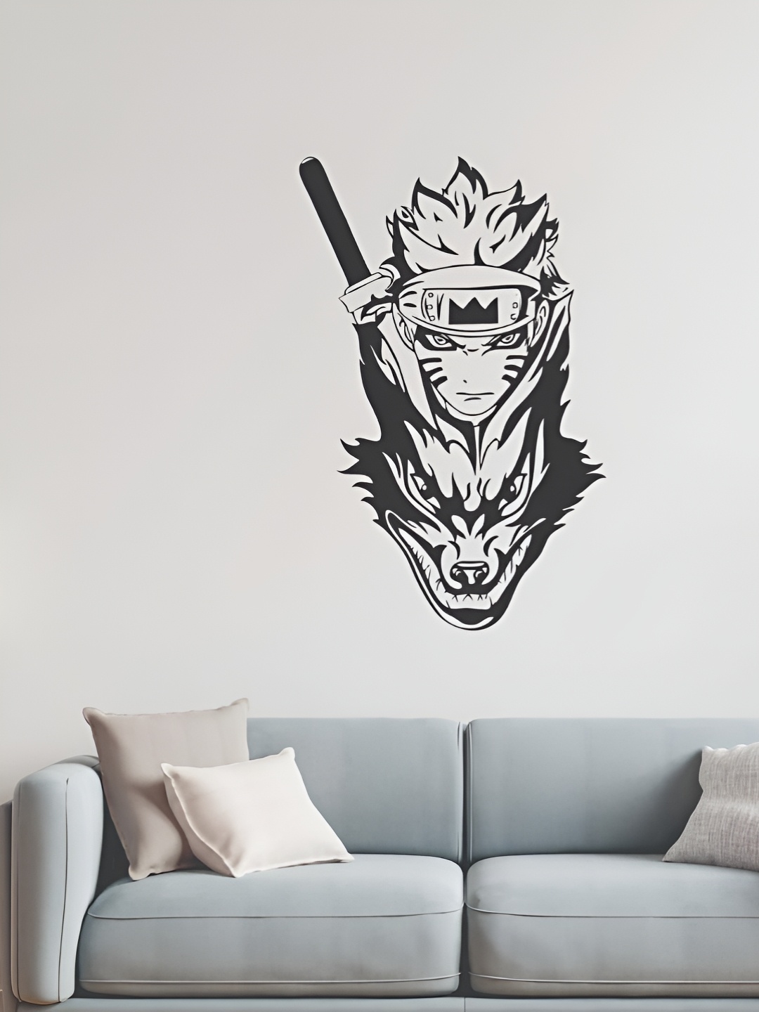 

CVANU Black Printed Self-Adhesive Wall Sticker