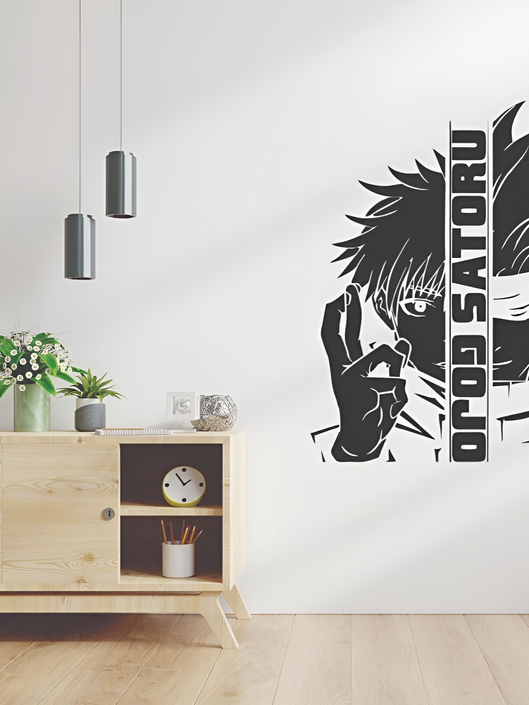

CVANU Black Printed Self-Adhesive Wall Sticker