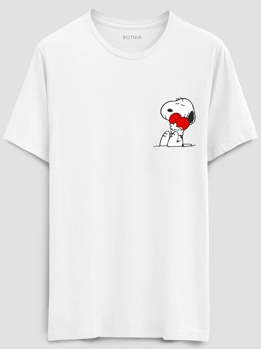 

BOTNIA Unisex Graphic Printed T-shirt, White