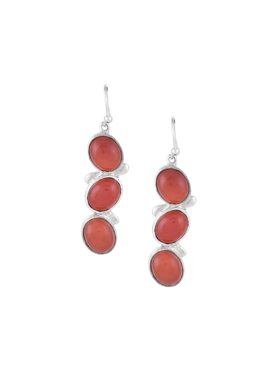 

Indianshelf Girls 92.5 Sterling Silver Stone Studded Contemporary Drop Earrings