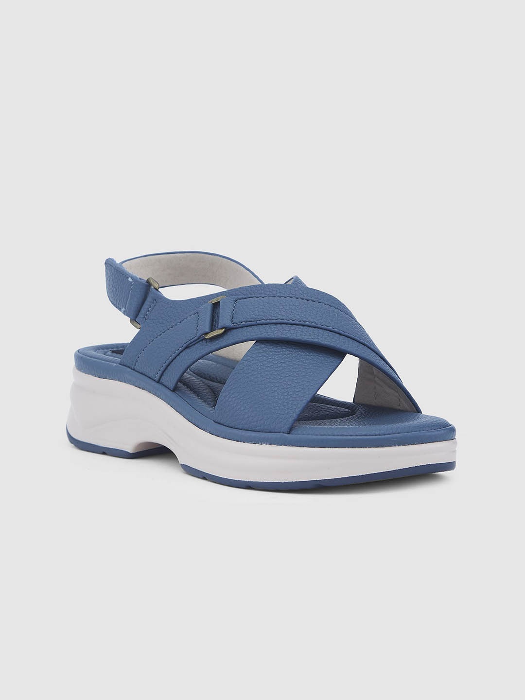 

Sole To Soul Women Comfort Sandals with Buckles, Blue