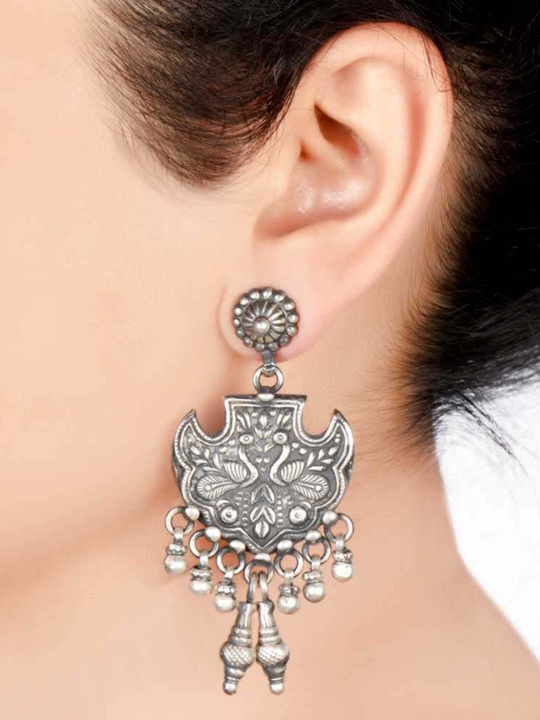 

Indianshelf 92.5 Sterling Silver Contemporary Drop Earrings