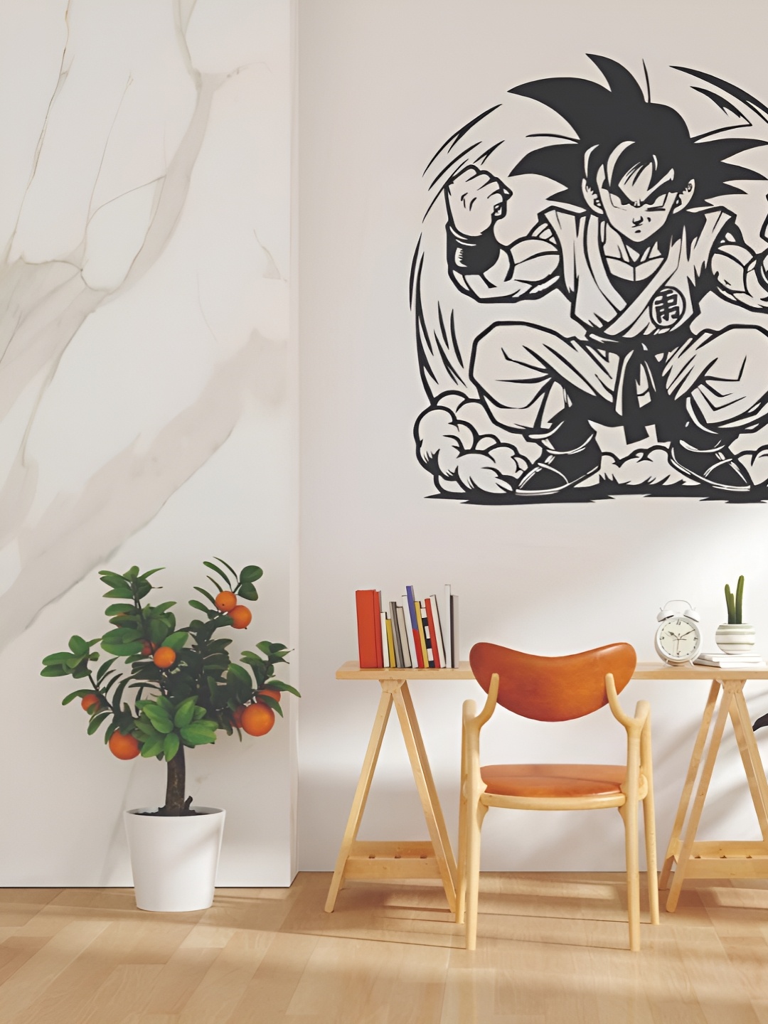 

CVANU Black Printed Self-Adhesive Wall Sticker