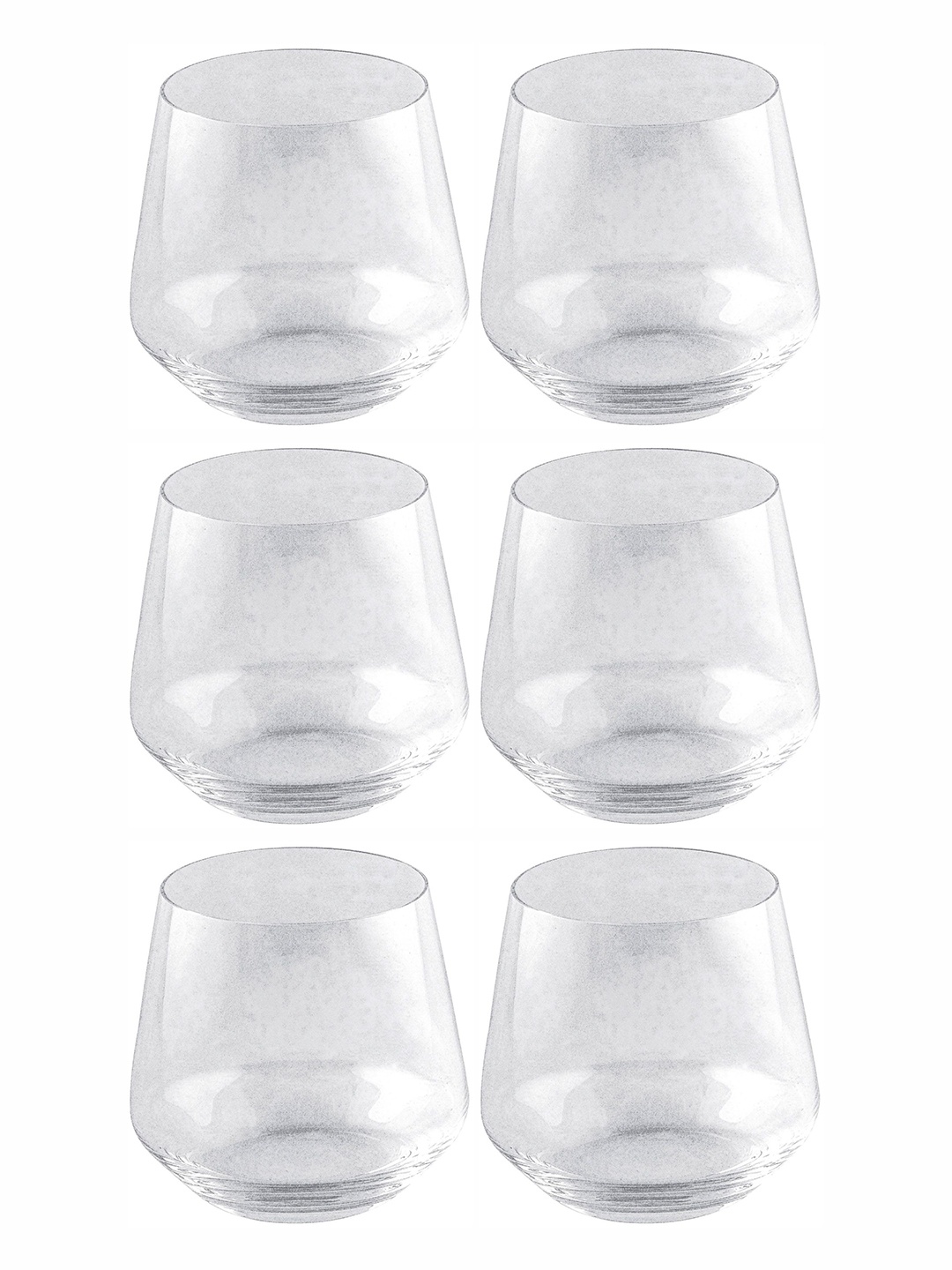 

GOODHOMES Transparent 6 Pieces Textured Water Glasses 370 ml Each