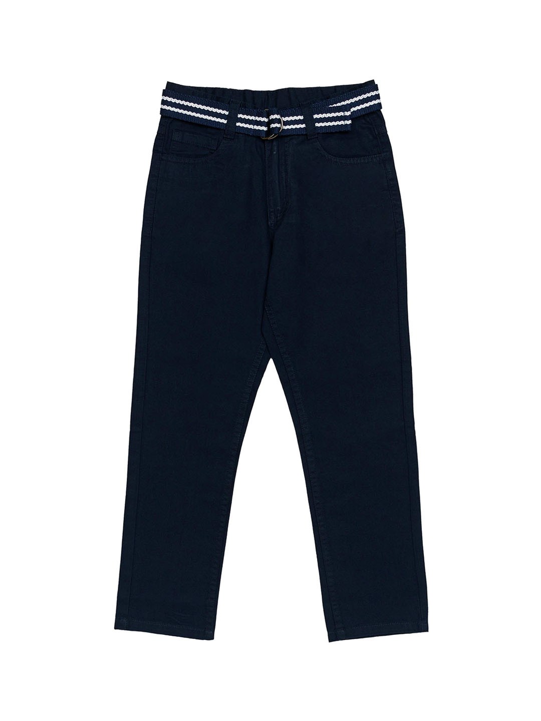

H By Hamleys Boys Solid Mid-Rise Regular Trousers, Navy blue