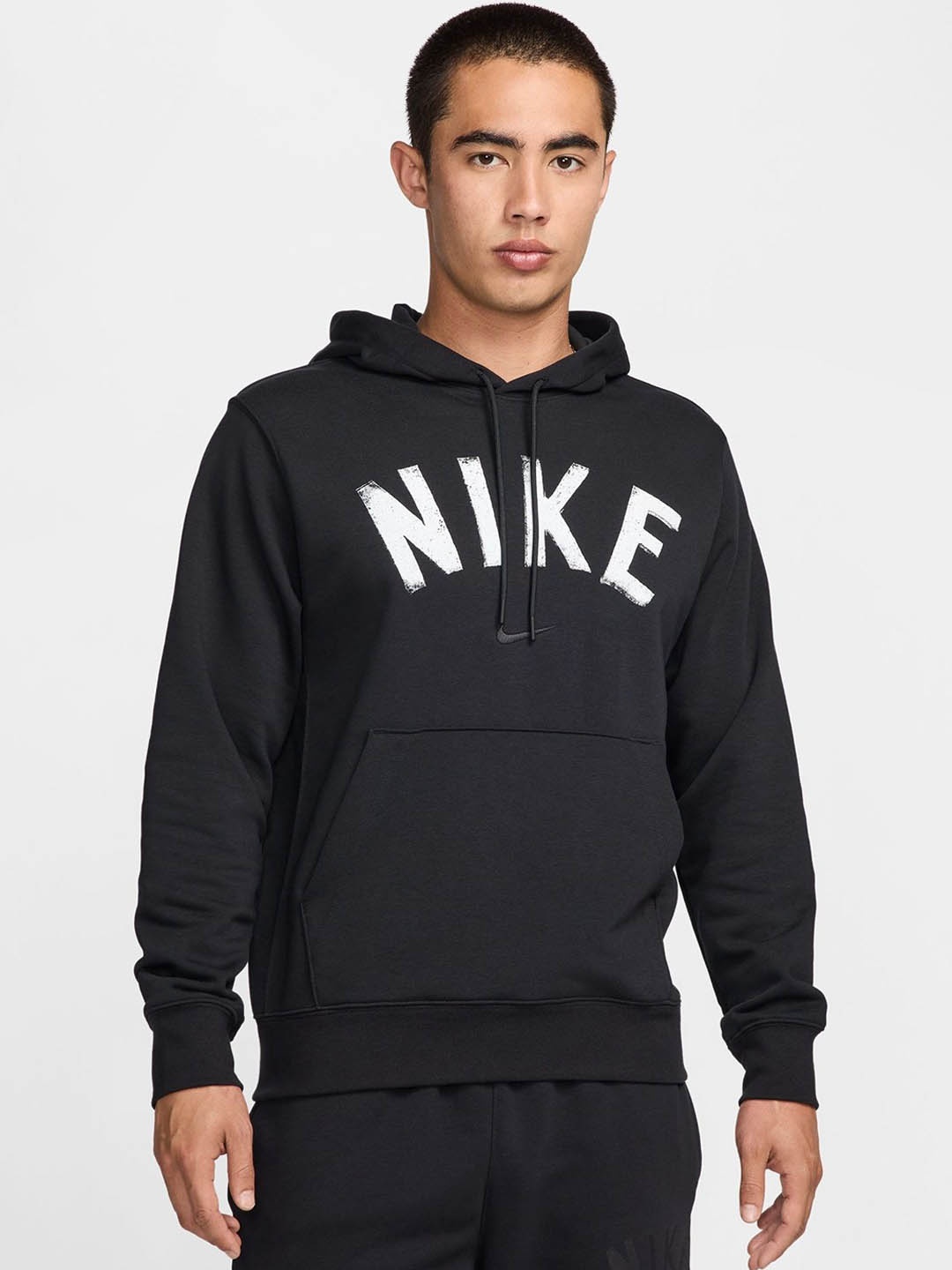 

Nike Men Swoosh Dri-FIT French Terry Fitness Pullover Hoodie, Black