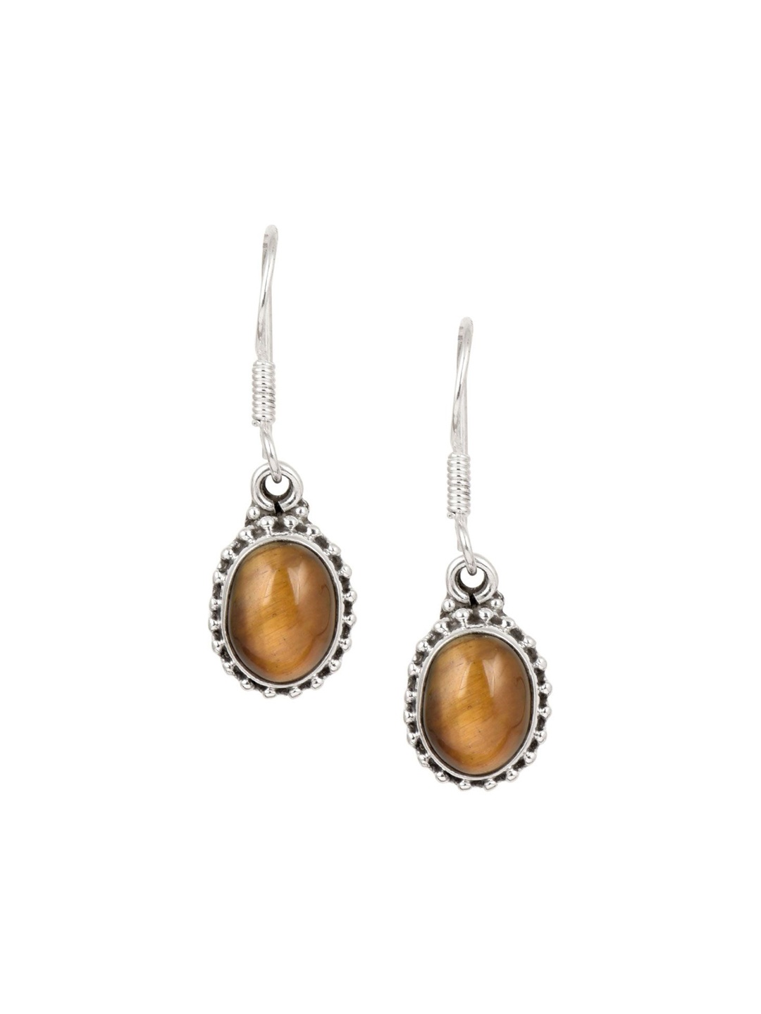 

Indianshelf 92.5 Sterling Silver Contemporary Artificial Beaded Drop Earrings