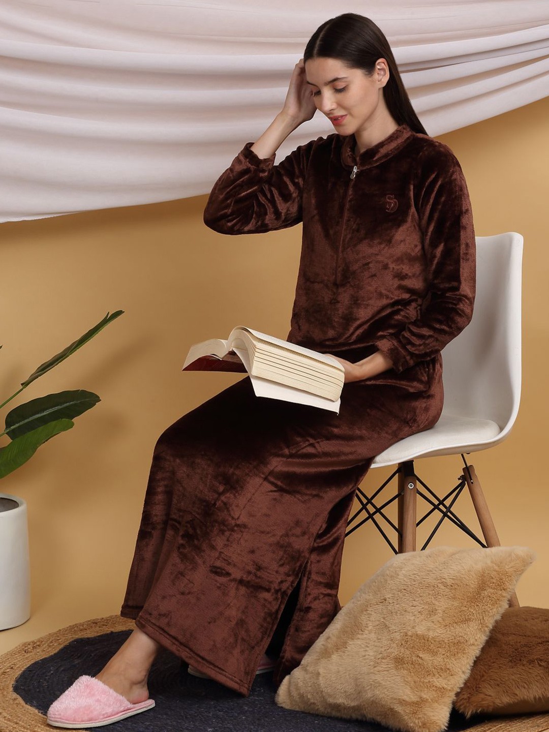 

Sweet Dreams Maxi Nightdress, Brown